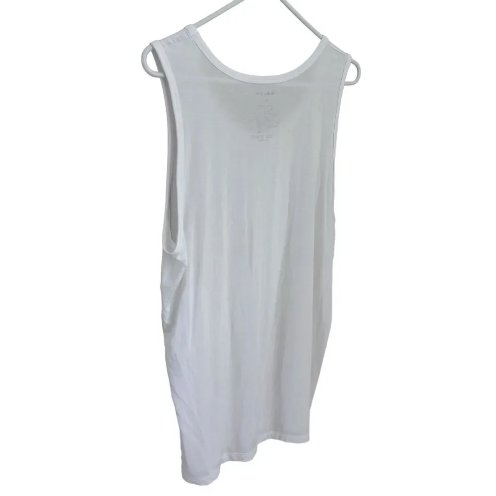 Tommy John Womens Second Skin White Tank Top Loose Fit Sz XL